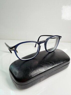 Tom Ford Designer Eyeglasses – Blue Transparent Frame
